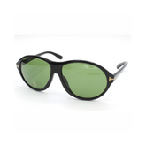 om Ford Tyle Sunglasses Black Frame, Green Lenses